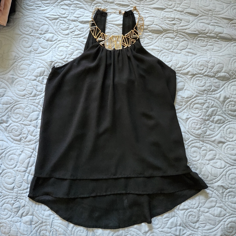 Black Halter Blouse